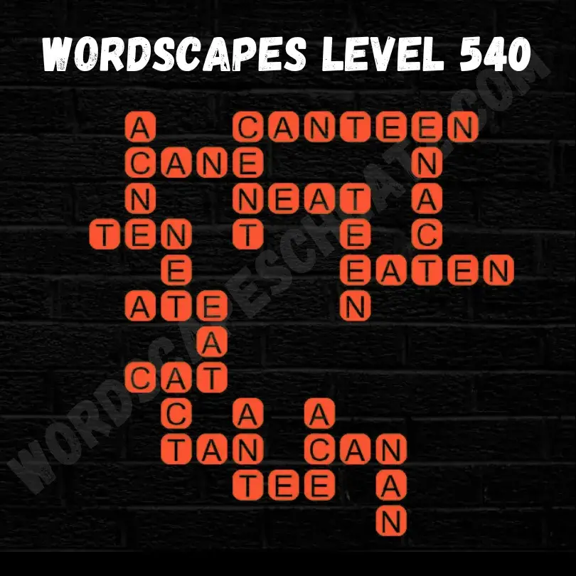 Wordscapes Level 540 Answers