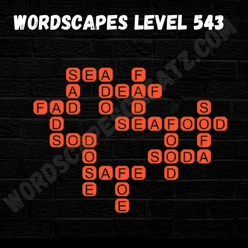 Wordscapes Level 543 Answers