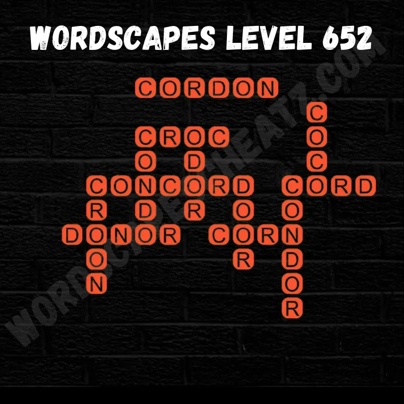 Wordscapes Level 652 Answers