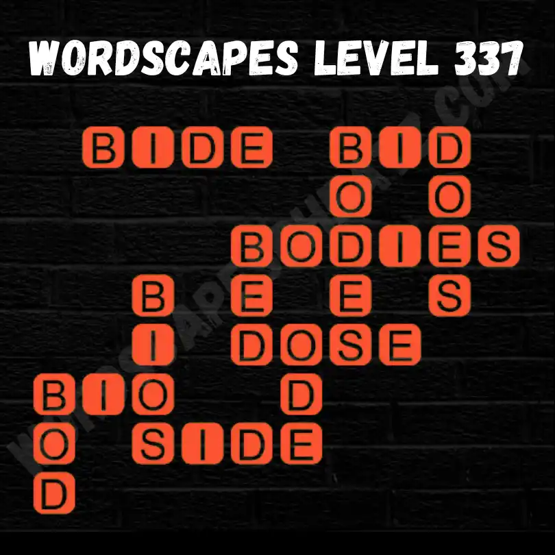 Wordscapes Level 337 Answers