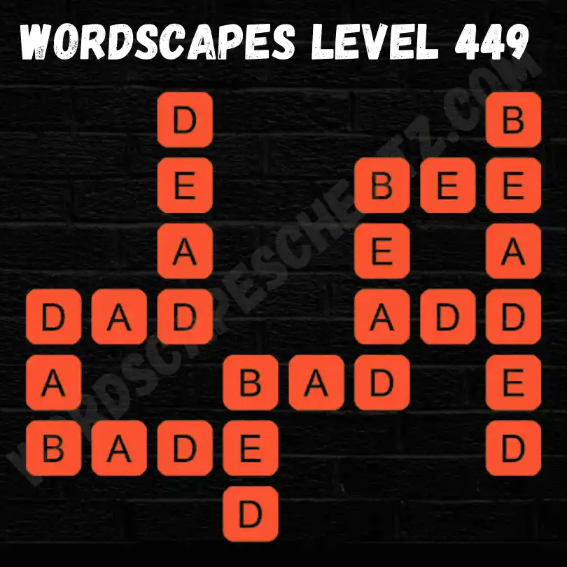 Wordscapes Level 449 Answers