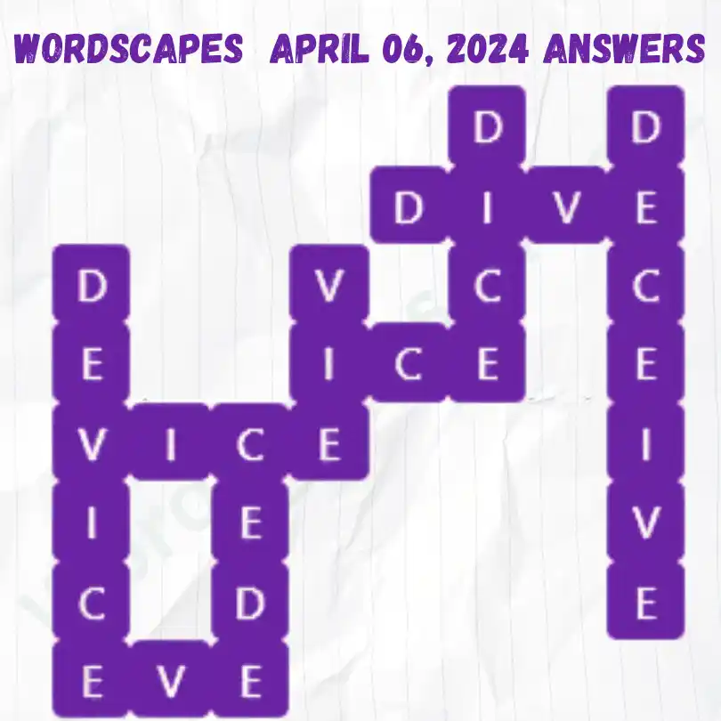 Wordscapes Daily Puzzle Answers for April 06, 2024