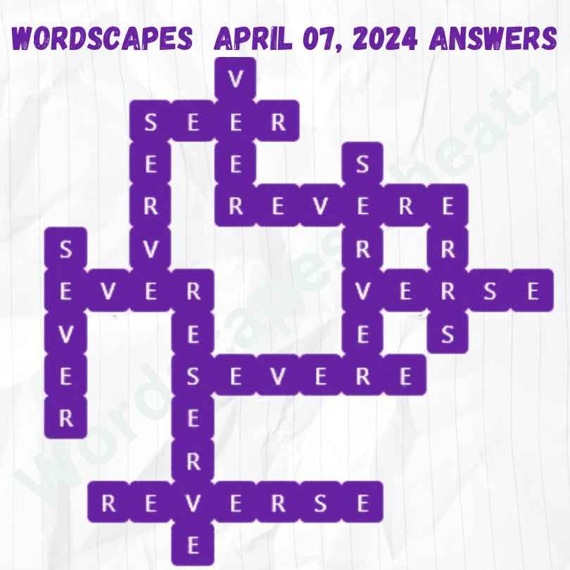 Wordscapes Daily Puzzle Answers for April 07, 2024