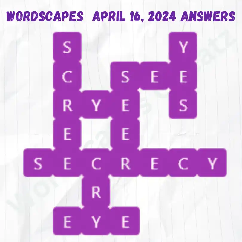 Wordscapes Daily Puzzle Answers for April 16, 2024