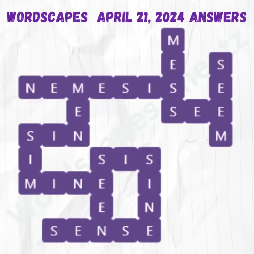 Wordscapes Daily Puzzle Answers for April 21, 2024