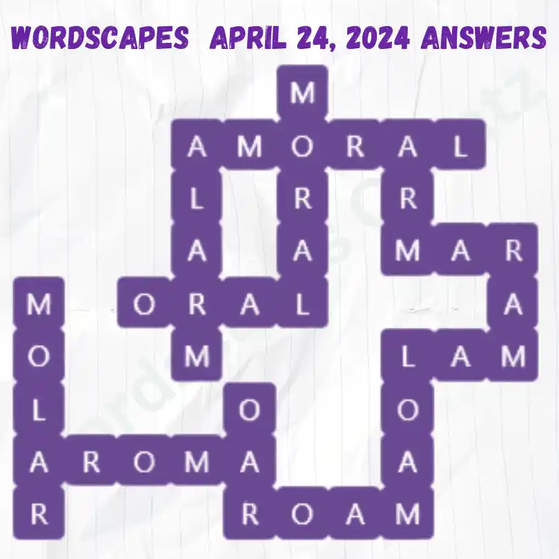 Wordscapes Daily Puzzle Answers for April 24, 2024