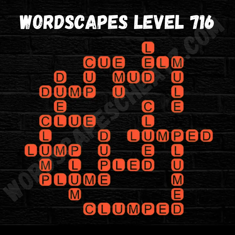 Wordscapes Level 716 Answer