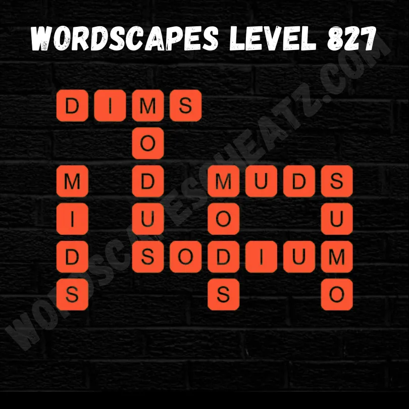 Wordscapes Level 827 Answer