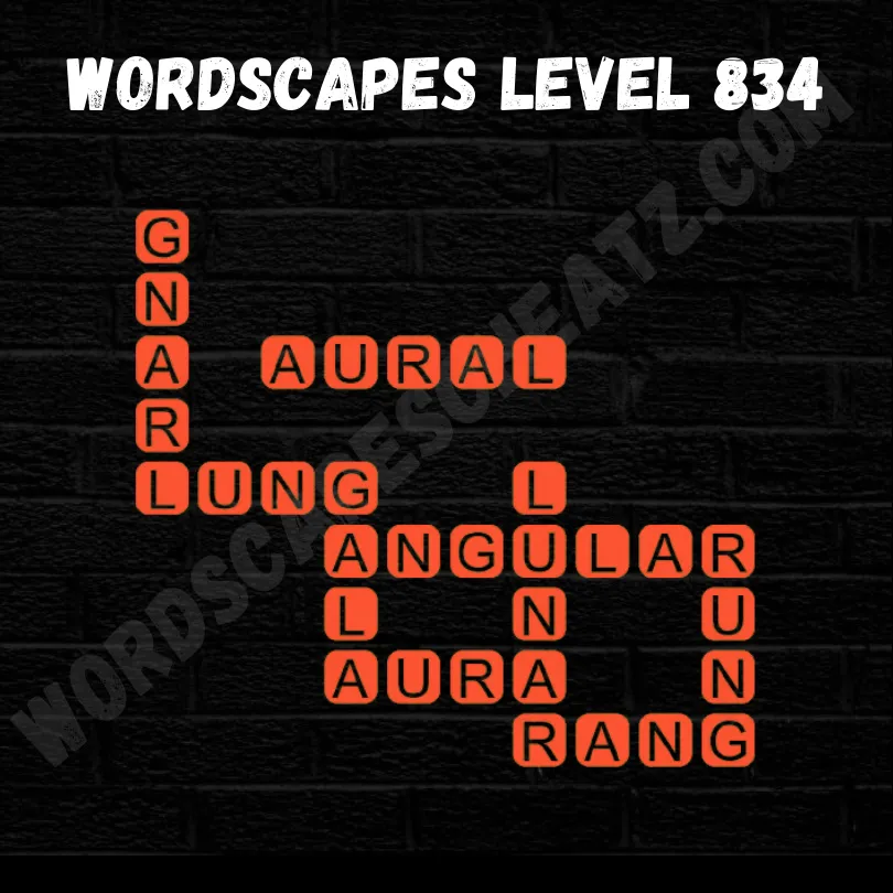 Wordscapes Level 834 Answer