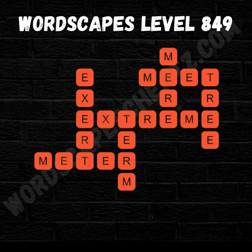 Wordscapes Level 849 Answer