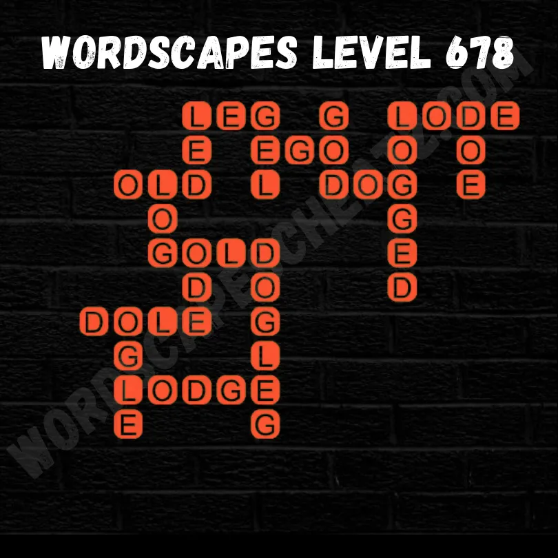 Wordscapes Level 678 Answers