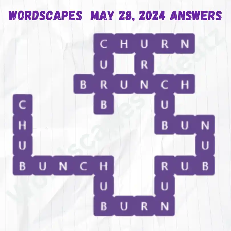 Wordscapes Daily Puzzle Answers for May 28, 2024