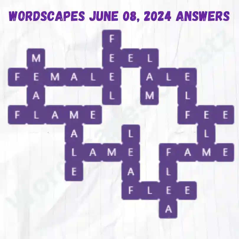 Wordscapes Daily Puzzle Answers for June 08, 2024