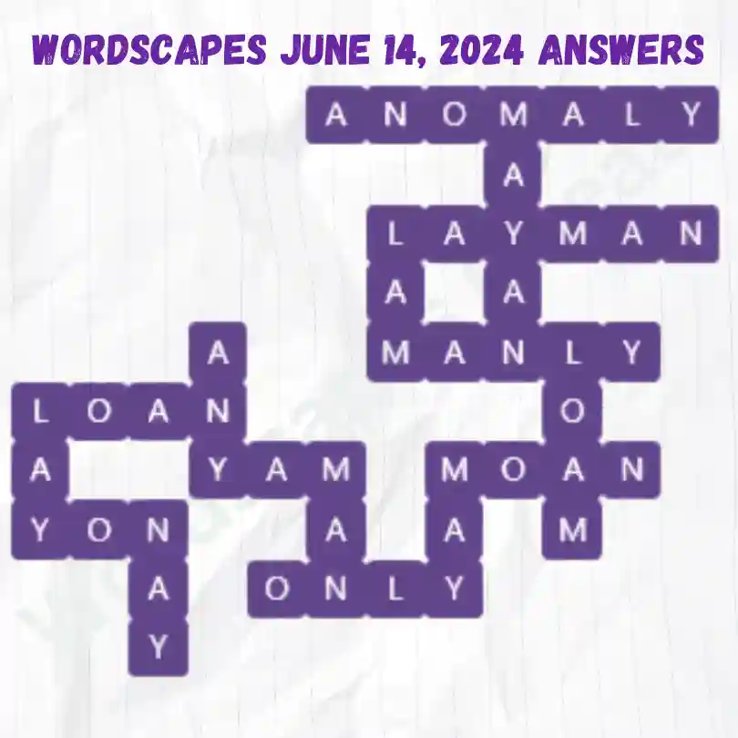 Wordscapes Daily Puzzle Answers for June 14, 2024