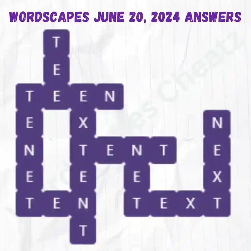 Wordscapes Daily Puzzle Answers for June 20, 2024