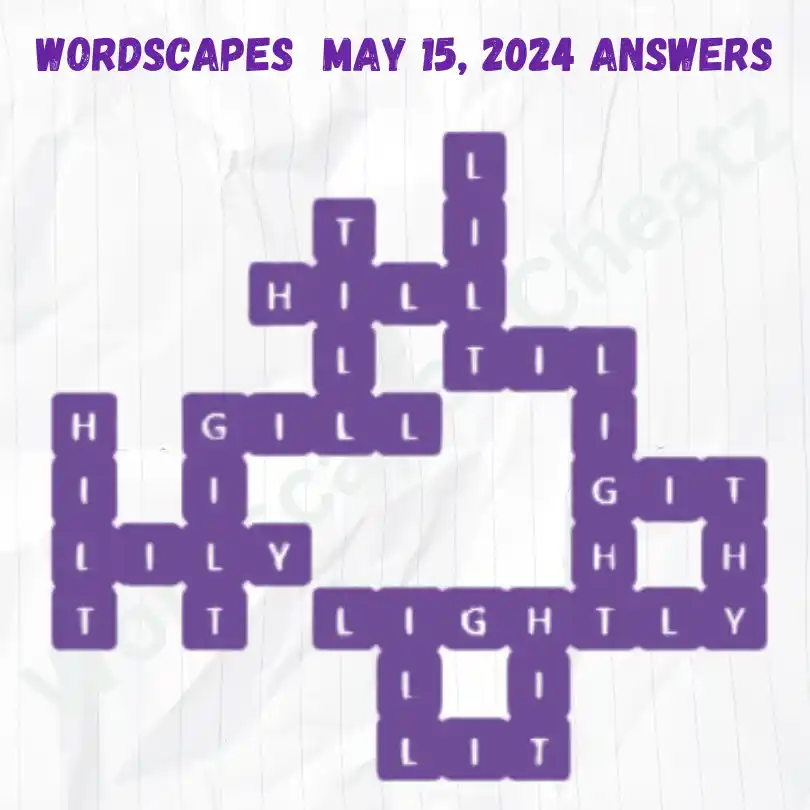 Wordscapes Daily Puzzle Answers for May 15, 2024