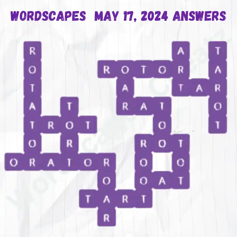 Wordscapes Daily Puzzle Answers for May 17, 2024