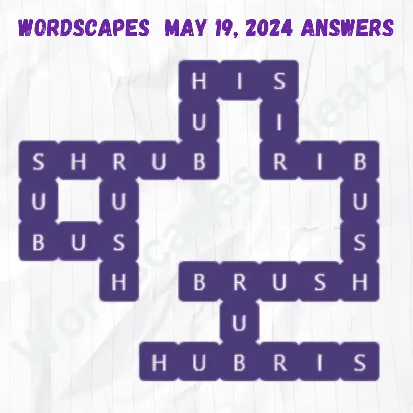 Wordscapes Daily Puzzle Answers for May 19, 2024