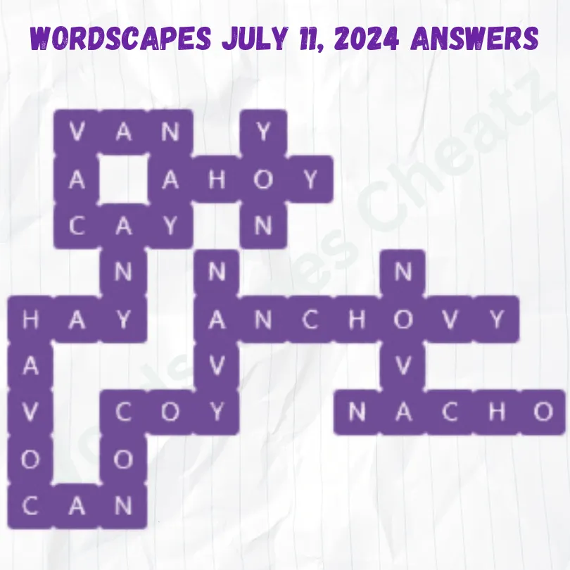 Wordscapes Daily Puzzle July 11, 2024 Answers