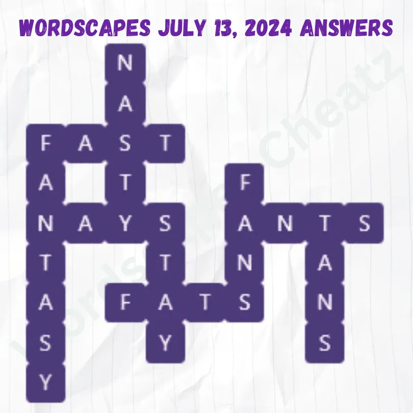 Wordscapes Daily Puzzle July 13, 2024 Answers