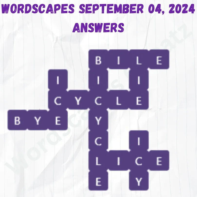 Wordscapes September 04 2024, Answers