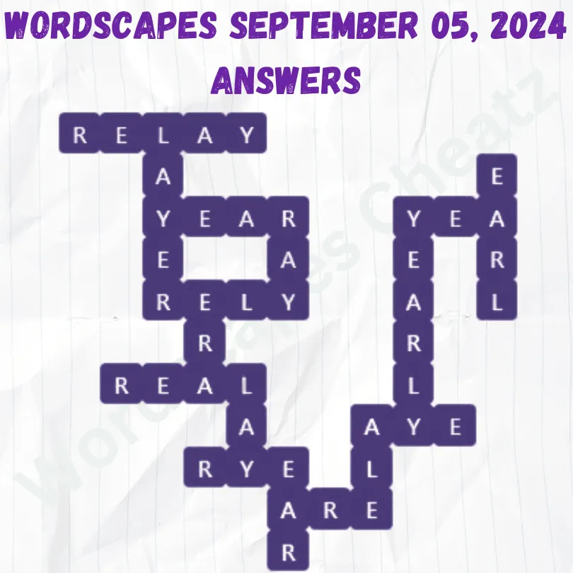 Wordscapes September 05 2024, Answers