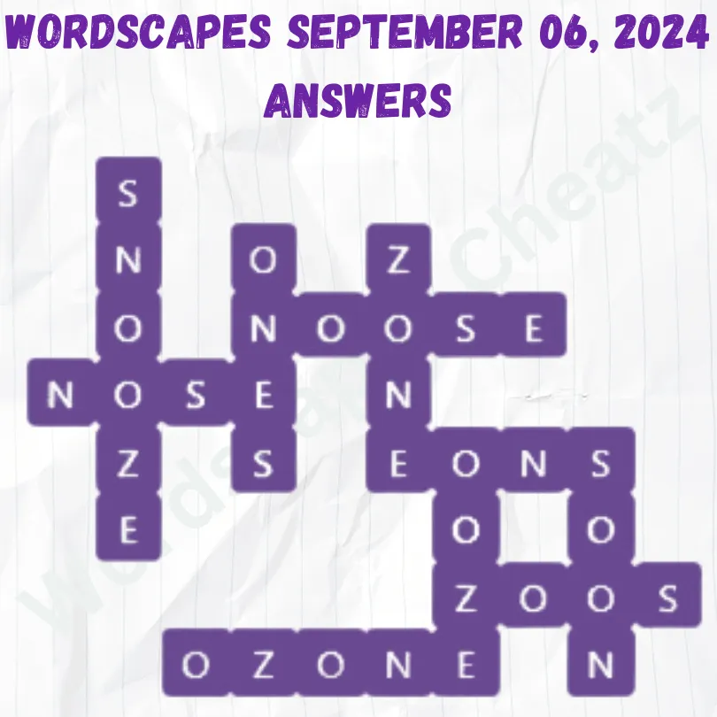 Wordscapes September 06 2024, Answers