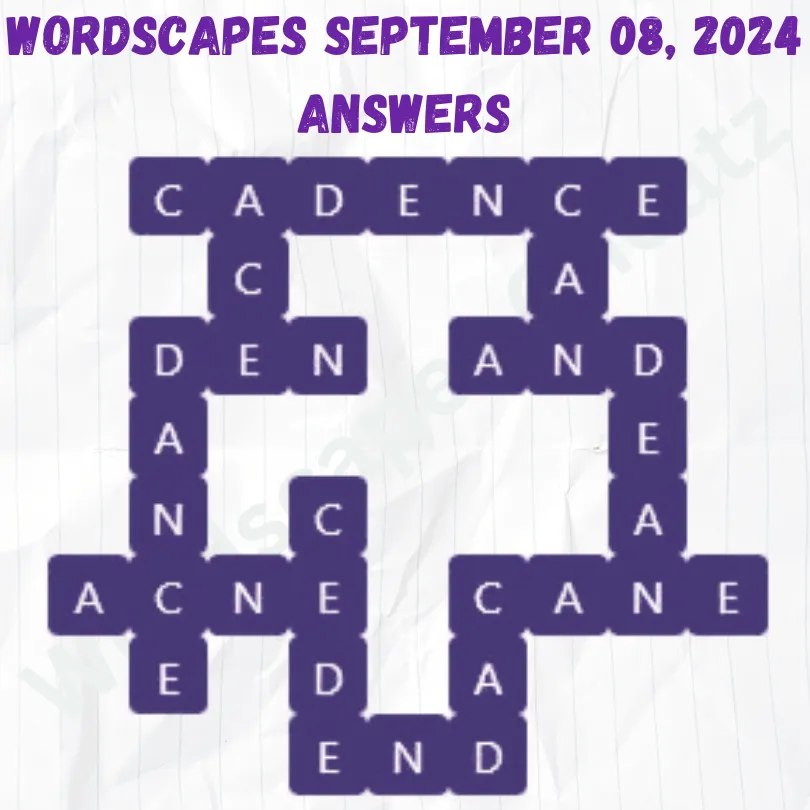 Wordscapes September 08 2024, Answers