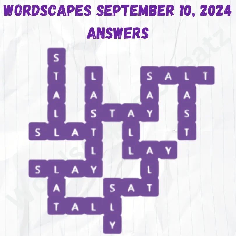 Wordscapes September 10 2024, Answers