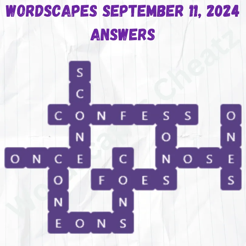 Wordscapes September 11 2024, Answers