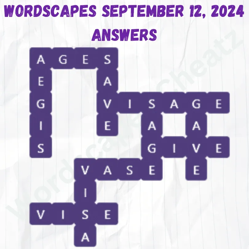 Wordscapes September 12 2024, Answers