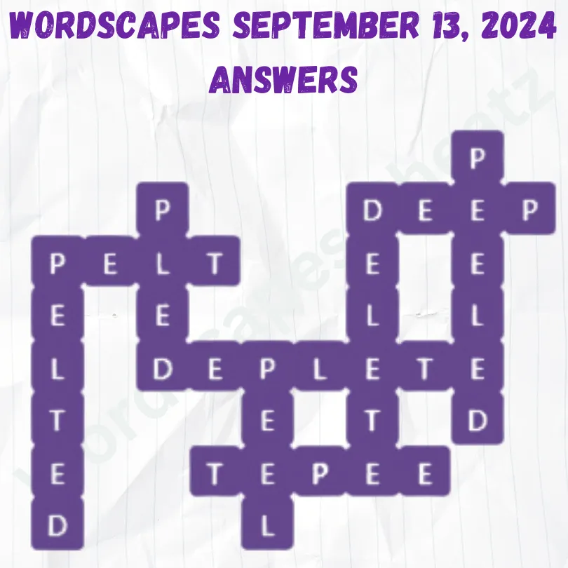 Wordscapes September 13 2024, Answers