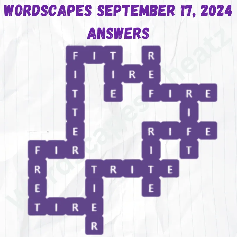 Wordscapes September 17 2024, Answers