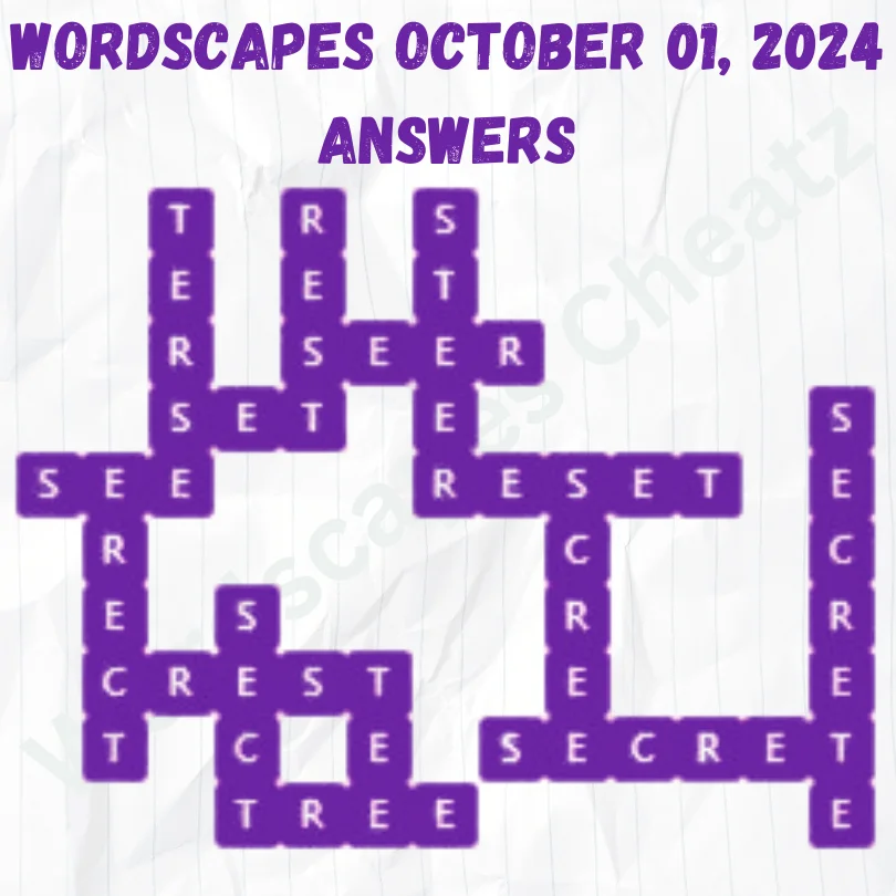 Wordscapes October 01, 2024 Answers