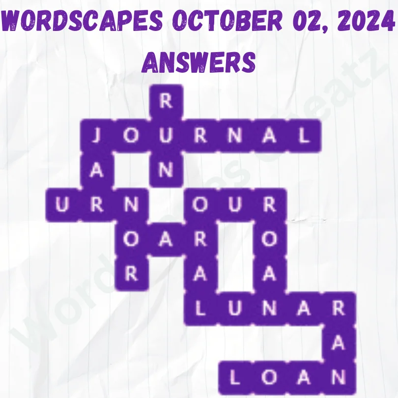 Wordscapes Daily Puzzle Answers for October 02, 2024