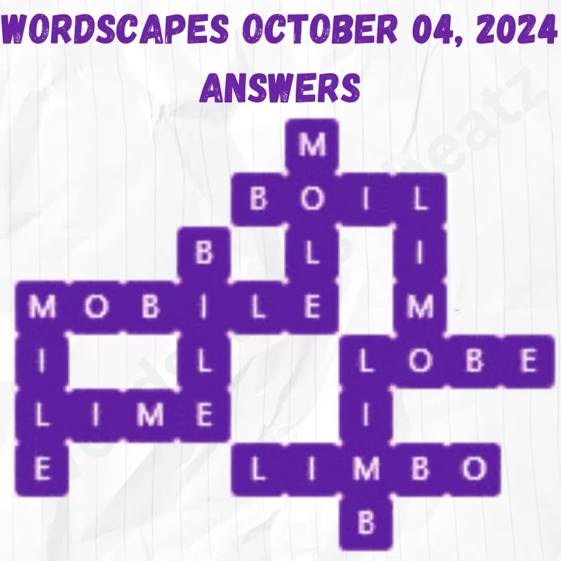 Wordscapes October 04, 2024 Answers