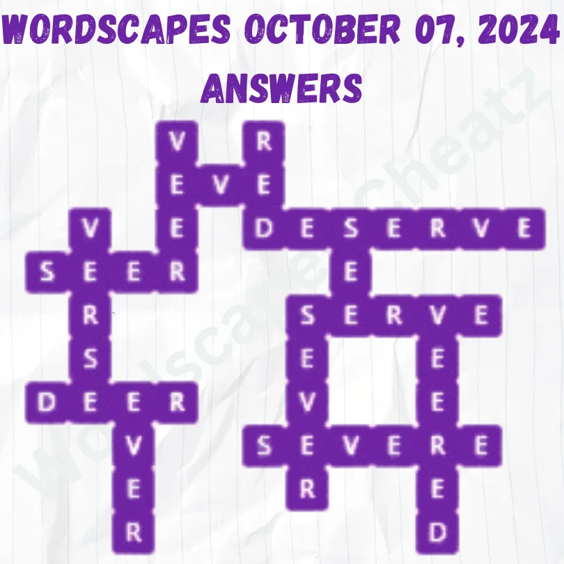 Wordscapes October 07, 2024 Answers