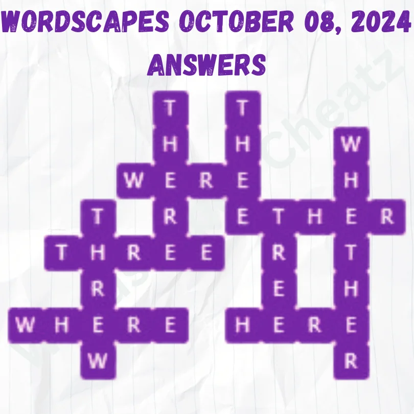 Wordscapes October 08, 2024 Answers