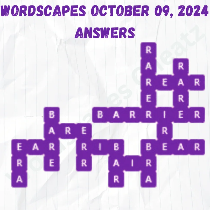 Wordscapes October 09, 2024 Answers